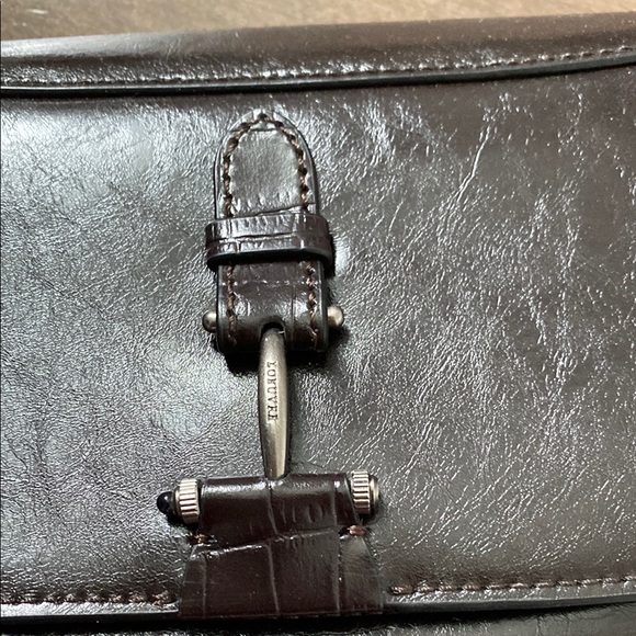 Korean trending brand Loeuvre Dark Brown Leather Shoulder Bag - brand new - Picture 7 of 9